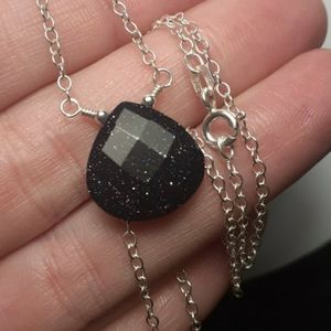 ☆BLUE SANDSTONE & 925SS NECKLACE☆